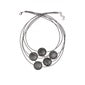 Line Caught Pill Bead Necklace - Matt Marble Grey