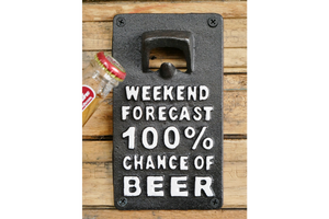 Cast Iron Sign With Bottle Opener
