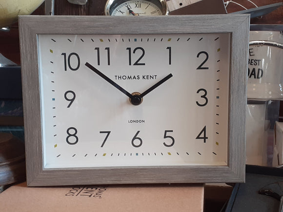 Thomas Kent Rectangular Mantle/Desk Clock - Limestone