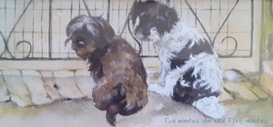 Little Dog Laughed - 'Five minutes...' card