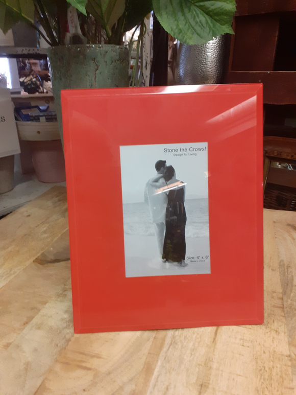 Red Glass Photo Frame - Multiple Sizes