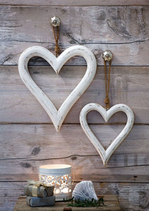 Large White Hearts