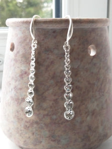 Crystal Totem Drops - Worn Silver Earrings