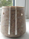 Totem Drop Earrings - Worn Silver
