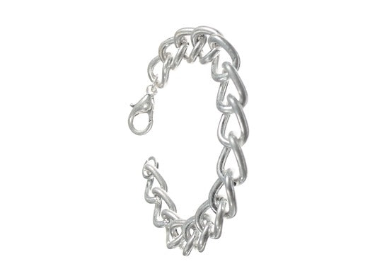 Round ID Chain w/ chunky lobster clasp - Matt Silver